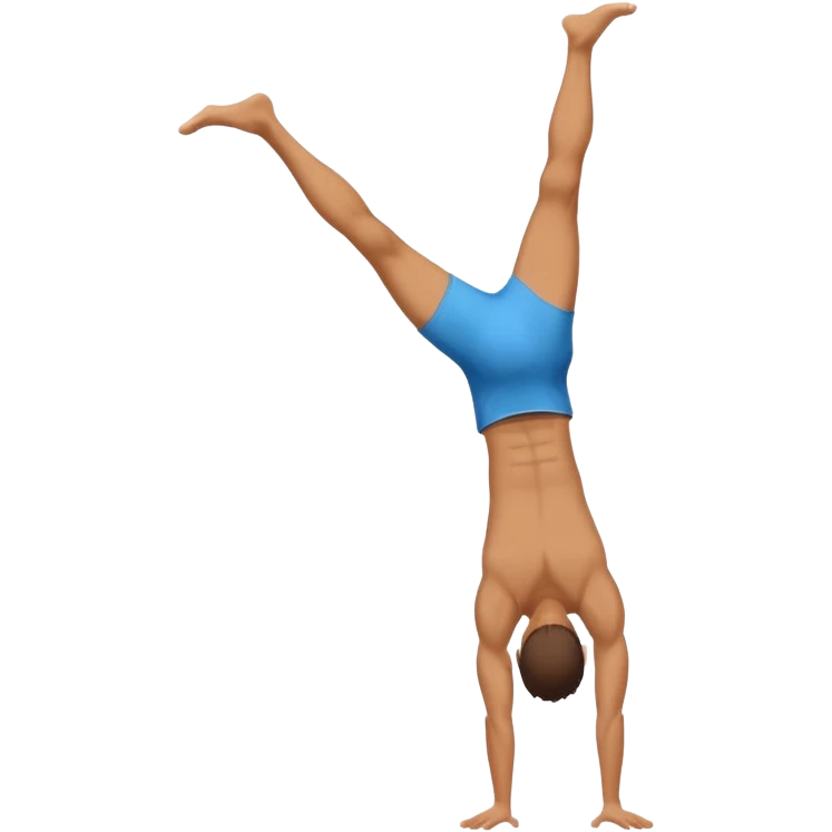 man doing a handstand, viewed from the side emoji
