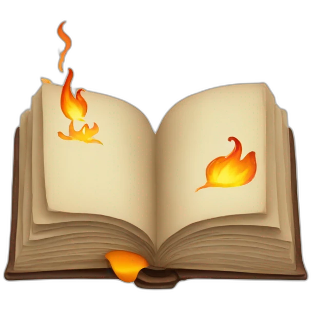 book flame emoji