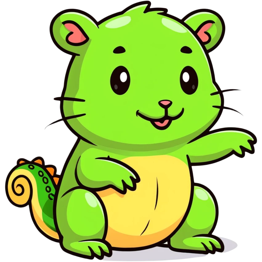 cute hybrid of crocodile and hamster emoji