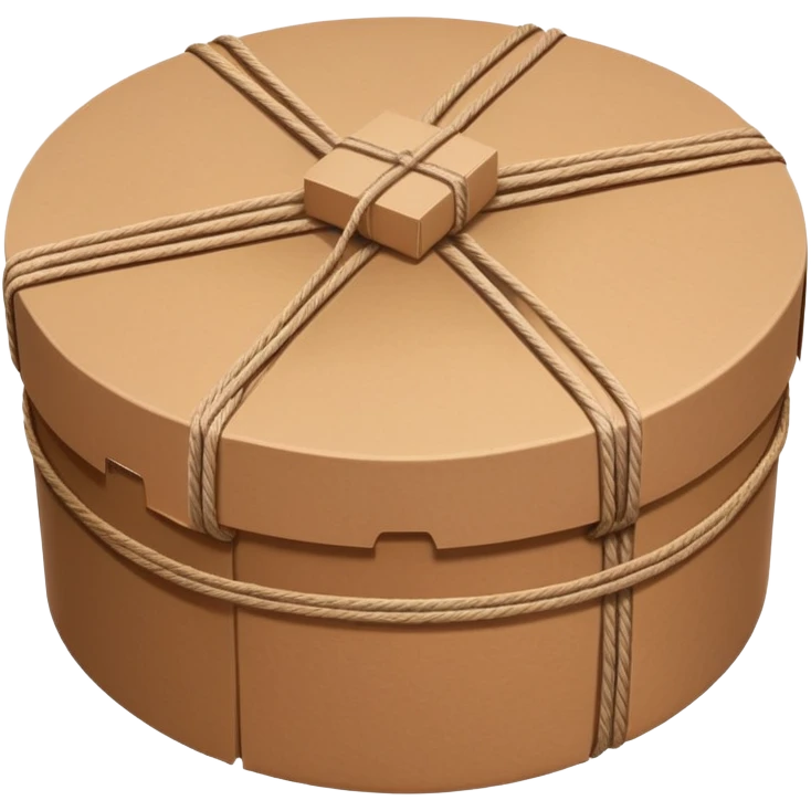 circular network with brown packages as nodes at intersections emoji