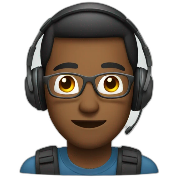 men with headphone emoji
