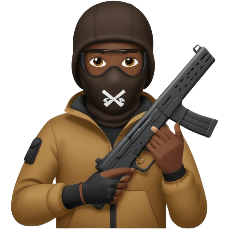 Nike ski mask with a Glock  emoji
