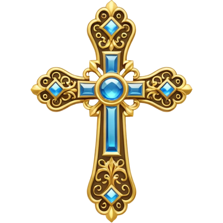 Eastern Orthodox cross. Transparent bakgrundl. emoji