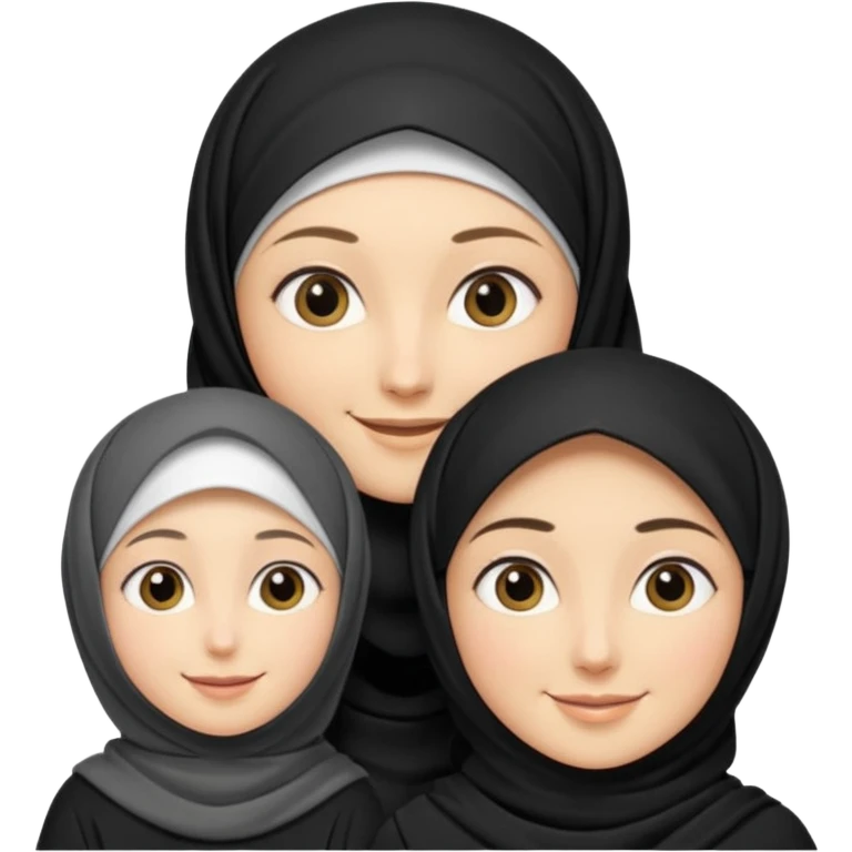 Short man standing next to a tall hijabi woman emoji