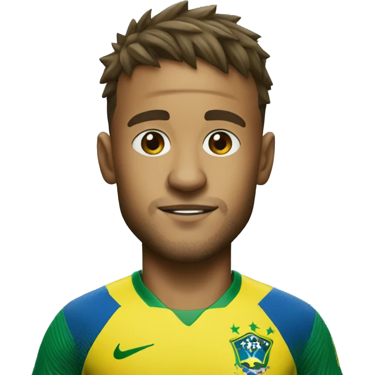 neymar jr, with the brazil shirt emoji