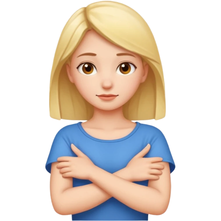 arms crossed around neck girl emoji  emoji