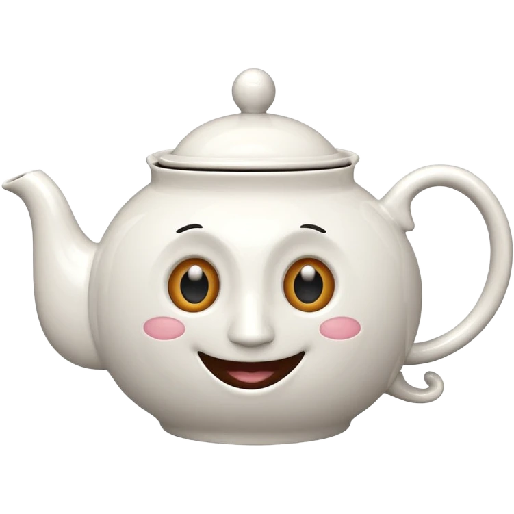 a teapot with eyes and mouth emoji