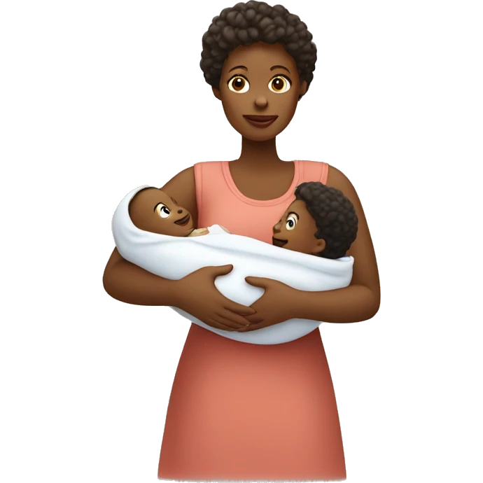 A woman holding a baby ￼ emoji