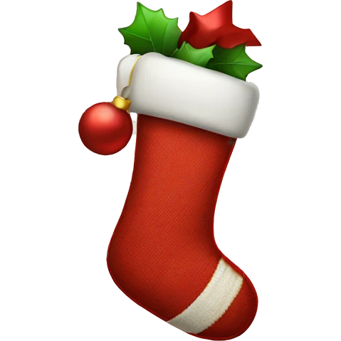 Christmas stocking emoji