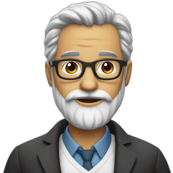 professor loiro e sem barba emoji