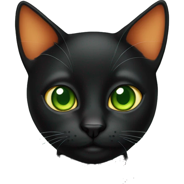 Black and orange cat with green eyes  emoji