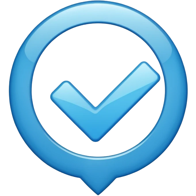 Blue verification check mark like Instagram  emoji
