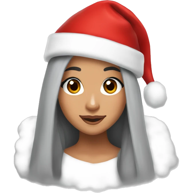 ariana grande with santa hat emoji