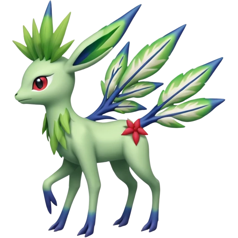 Xerneas-Celebi-Shaymin-Virizion-Fakémon-Pokémon-fusion-creature (full body) emoji