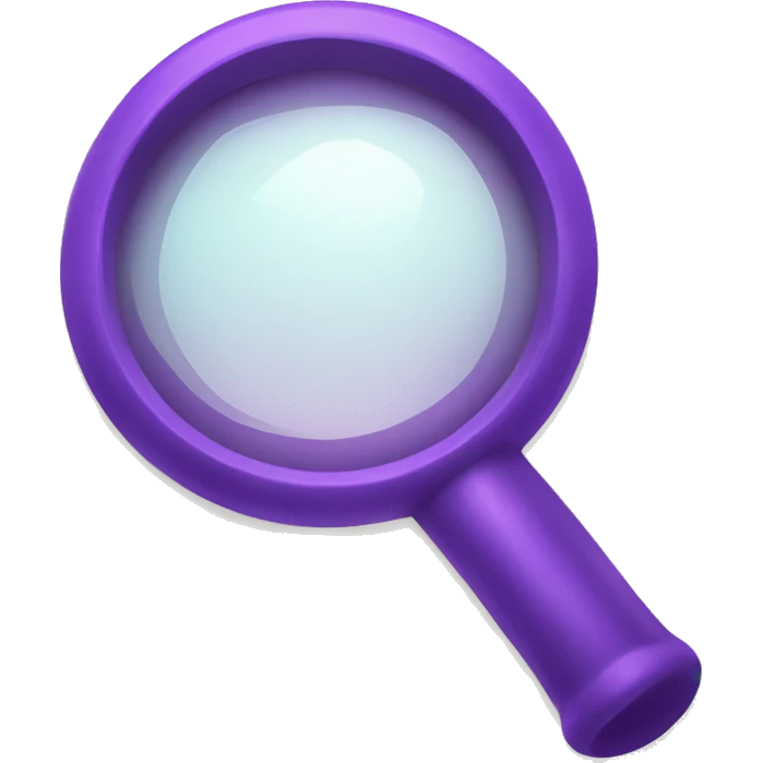 purple magnifying glass emoji