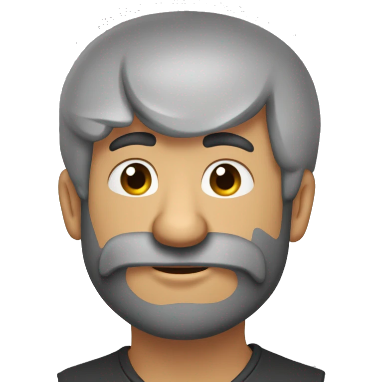 hombre moreno de poco pelo, gordito , aspecto colomb emoji