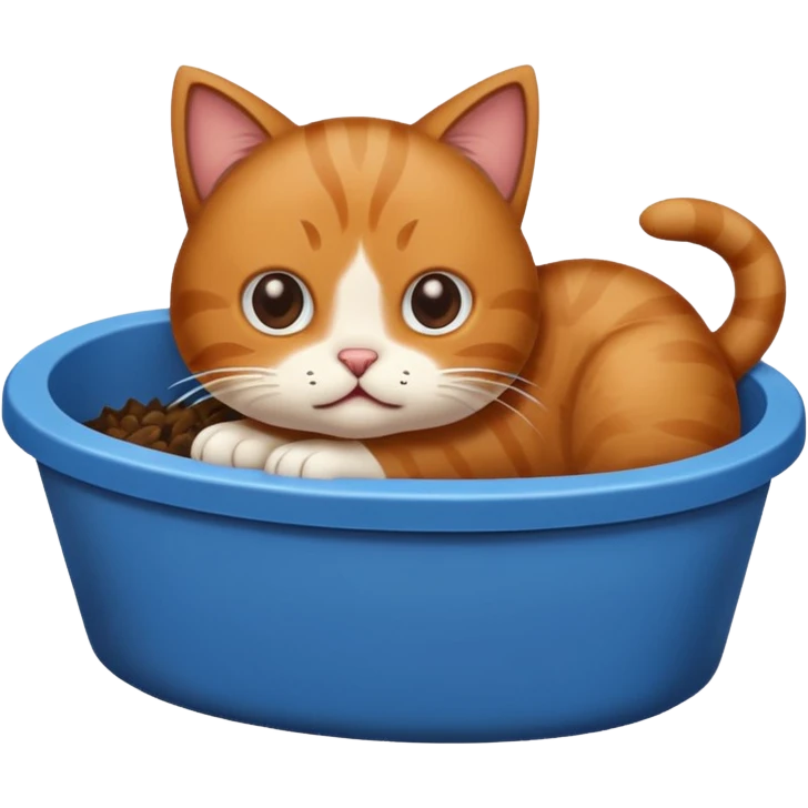 Cat pooping emoji