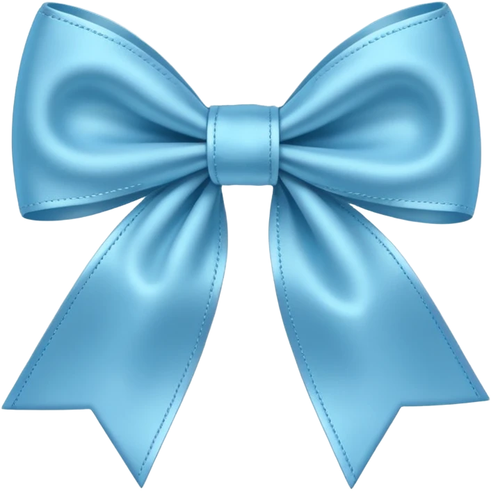 Light blue bow  emoji