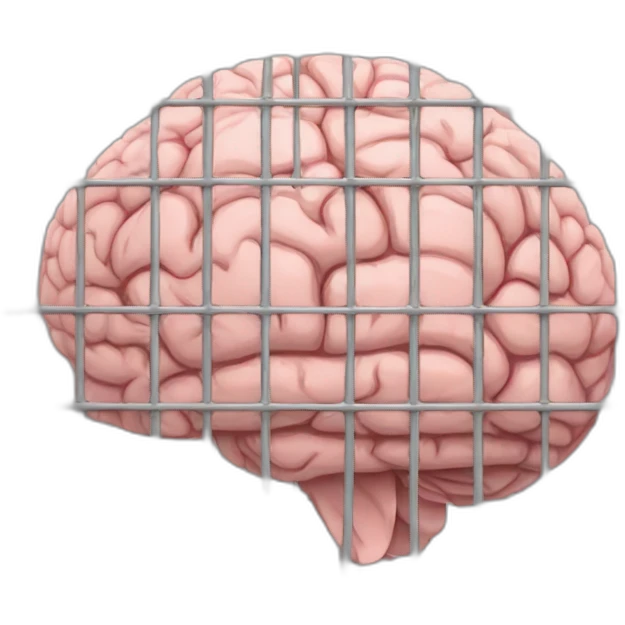 caged brain emoji
