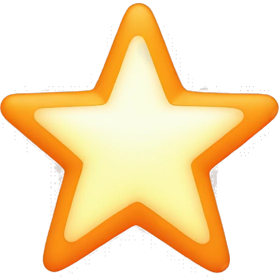neon orange star emoji