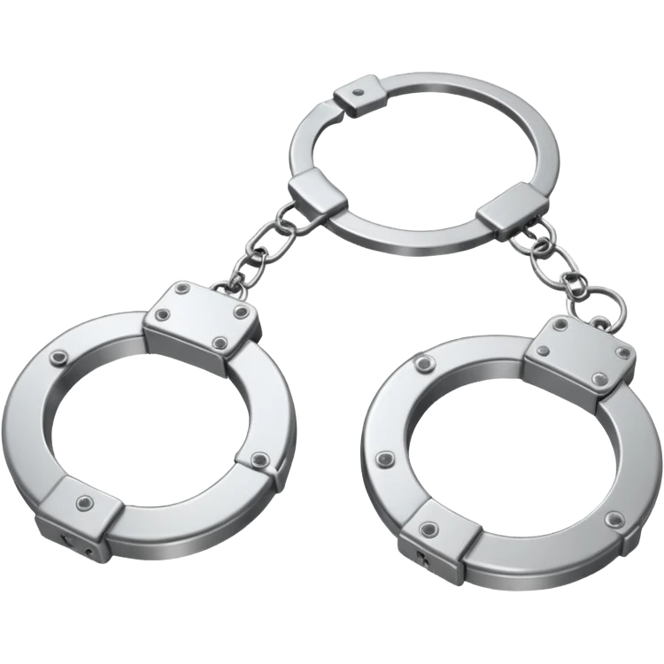 cracking handcuffs with little effects of cracks with 4k minimalistic emoji