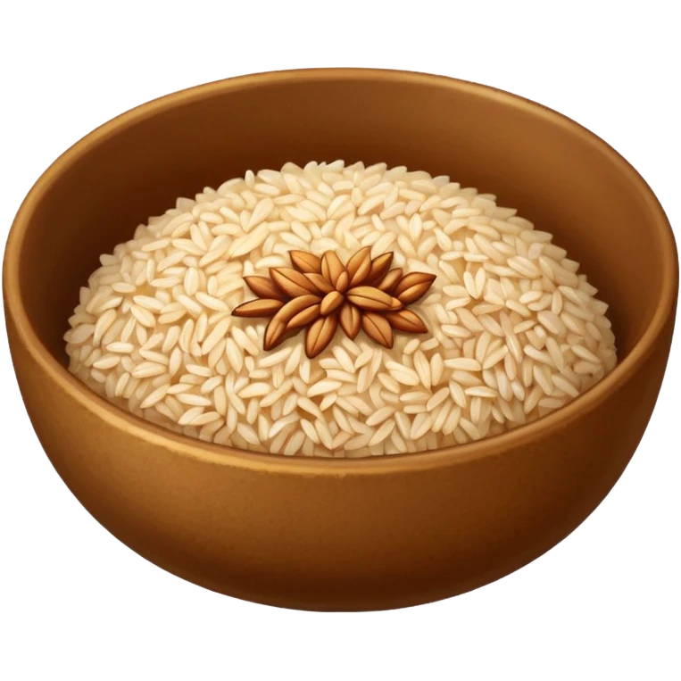 cooked brown rice emoji