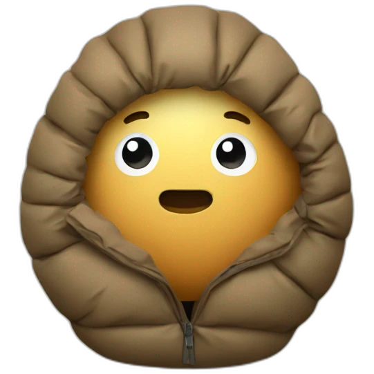 Potatoes in a down jacket emoji