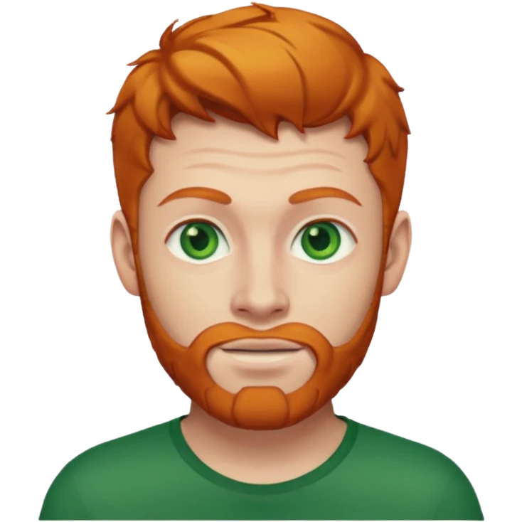 ginger man with green eyes emoji