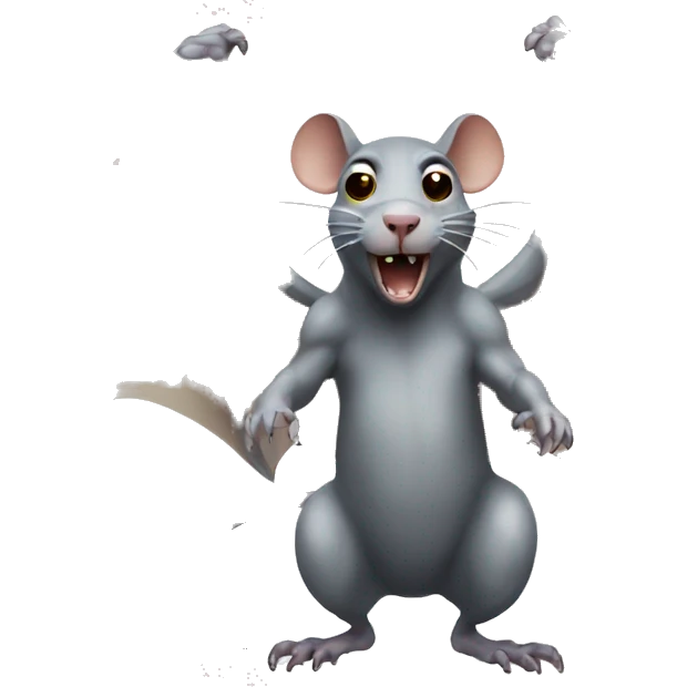 scary giant rat with wings emoji