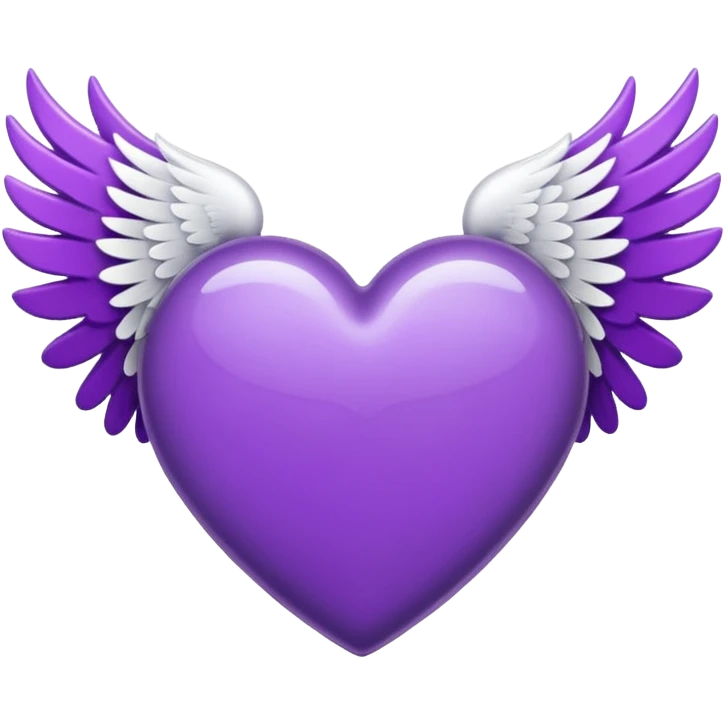 purple heart with white wings emoji