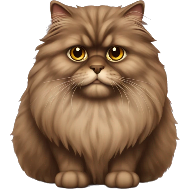 Fluffy brown persian cat emoji