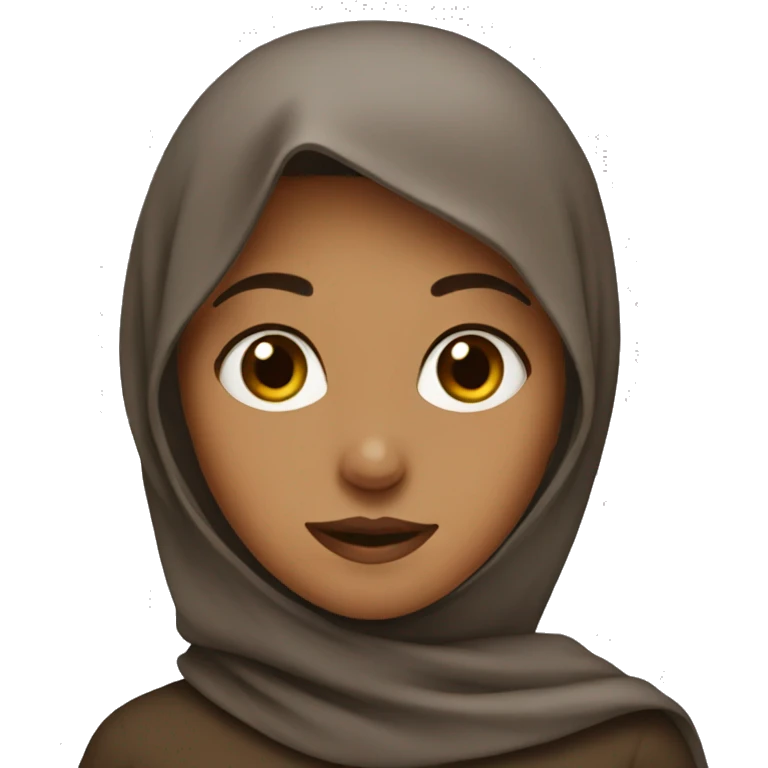 Girl with brown hidjab  emoji