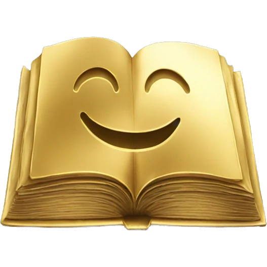 Book made of gold emoji