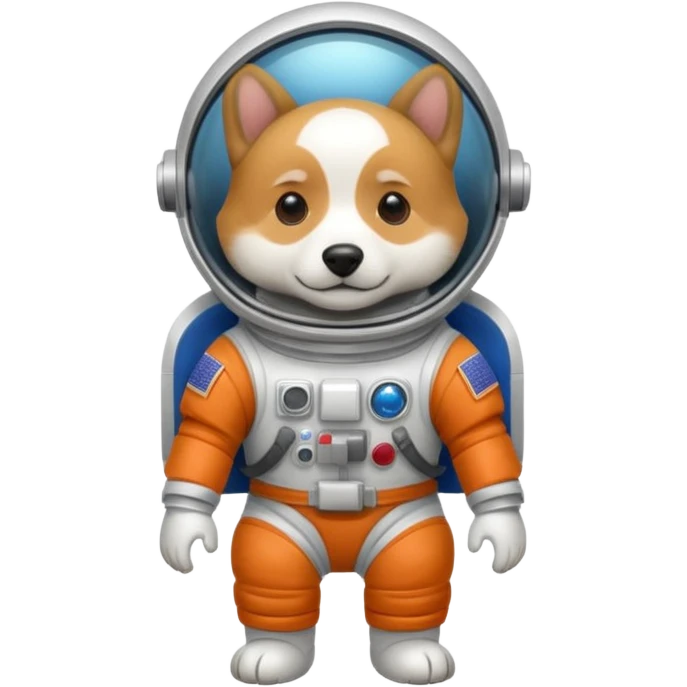 perro astronauta en diferente pose emoji