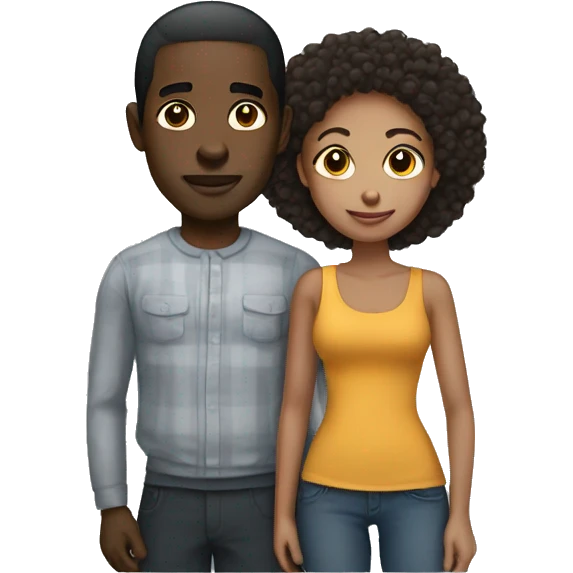 a black man with a lighskin woman emoji