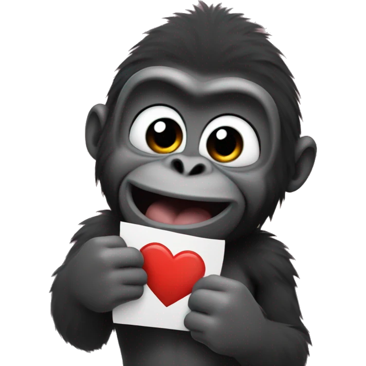 heart in gorilla's hand emoji