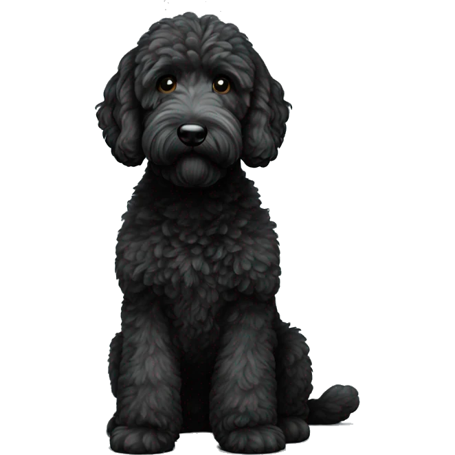 black goldendoodle emoji