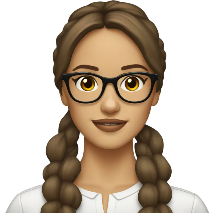 Jessica alba with glasses and brown hair  emoji