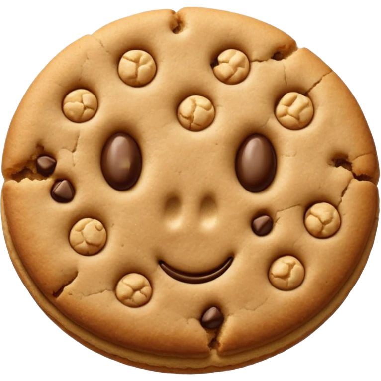 simple cookie or biscuit emoji