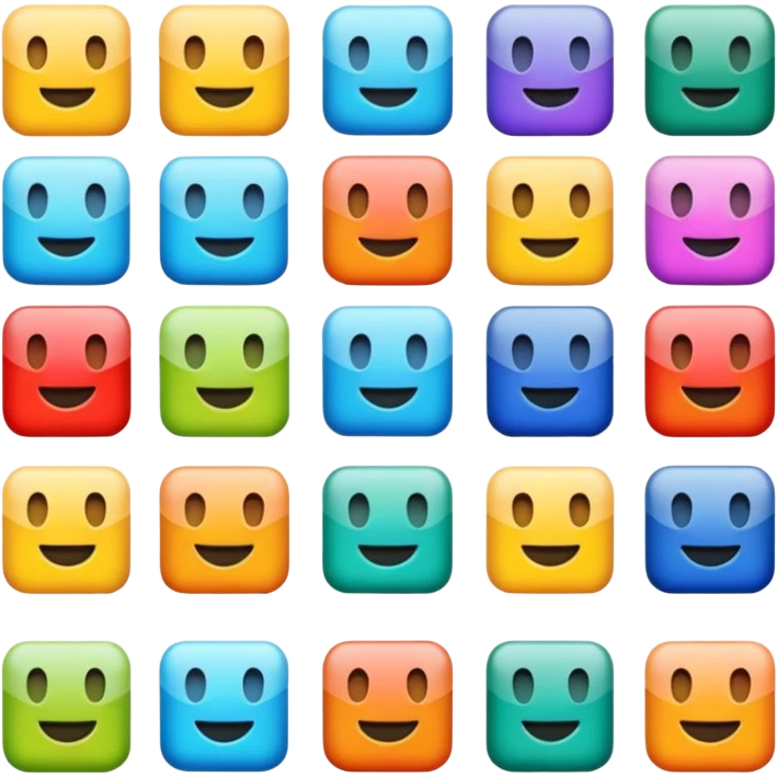 overlapping images, one realistic and one digital grid emoji
