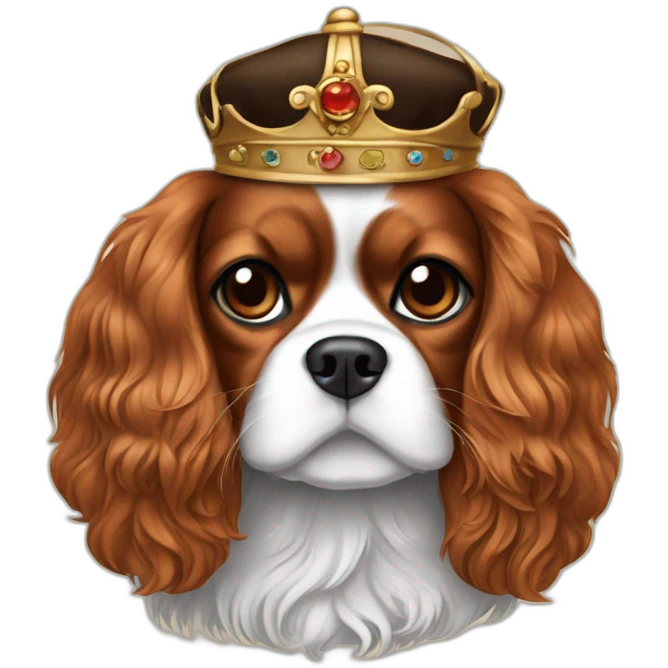 King Charles cavalier wearing yarmulke emoji