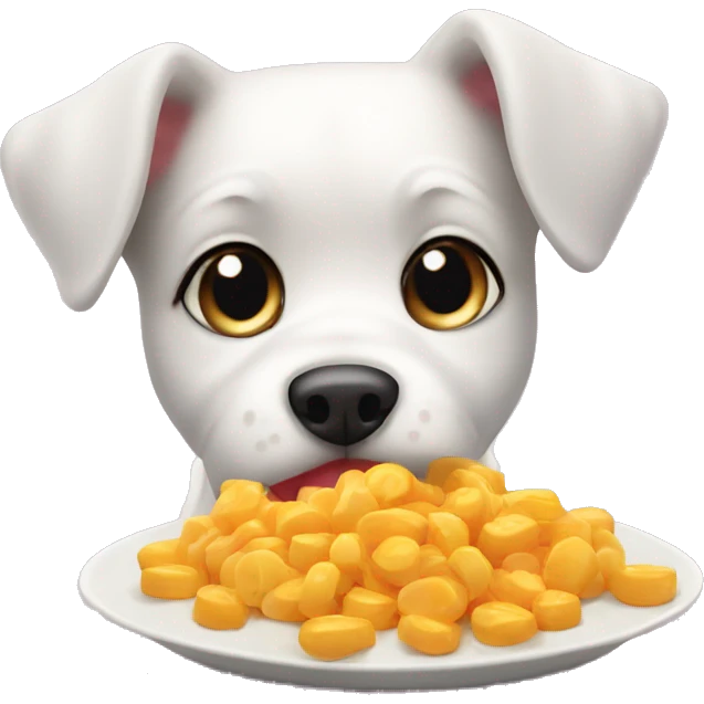 maltesse dog eating vitamine emoji