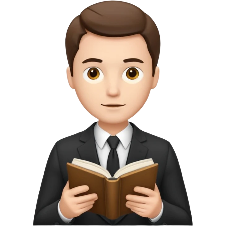 man reading in suit emoji