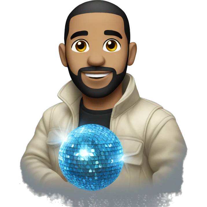 drake holding a disco ball emoji