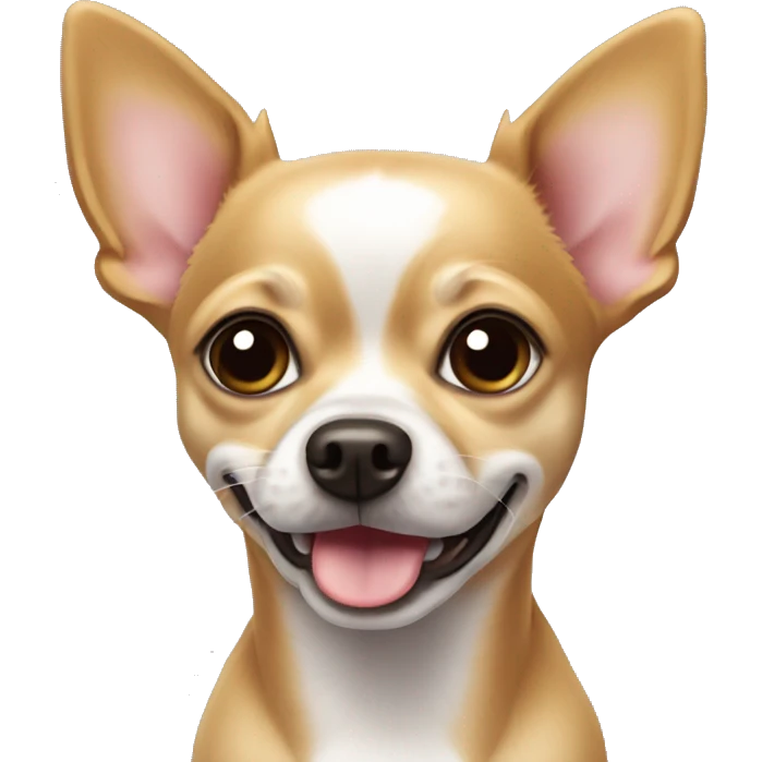 Dog chihuahua whit the emoji