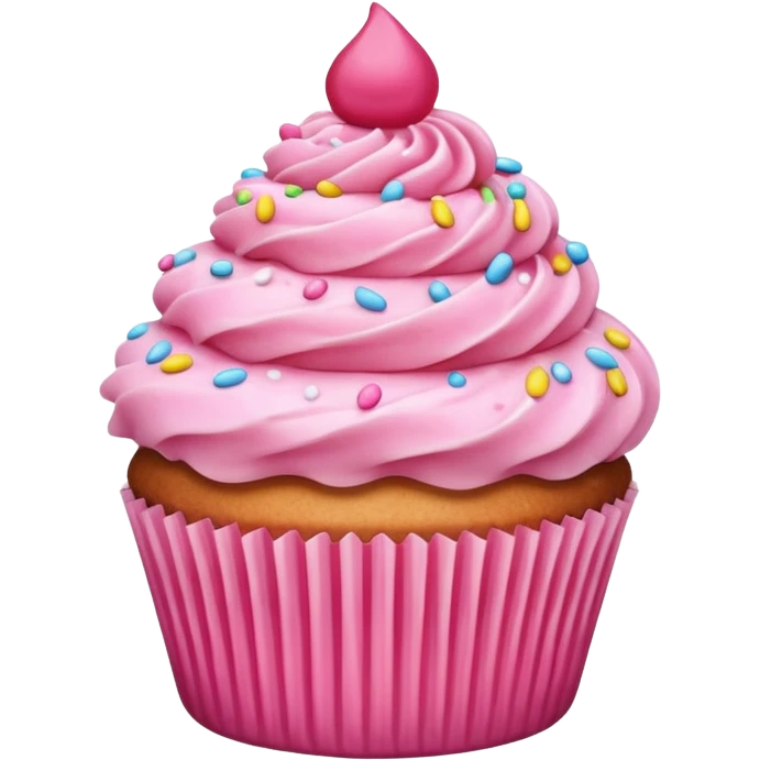 Cupcake with pink icing emoji