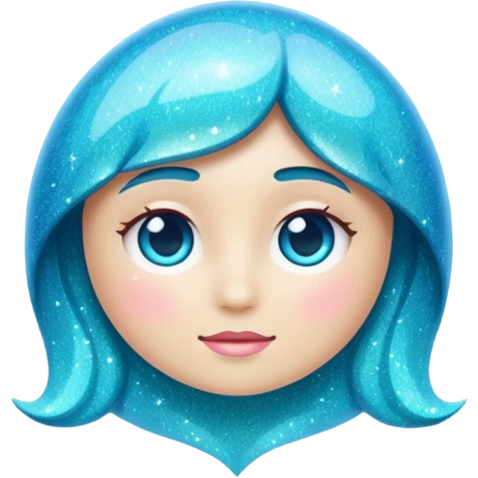 Glitter cian dream emoji