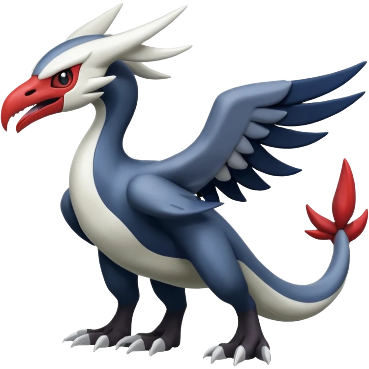 Yveltal-Lugia-Silvally-Fakémon-hybrid-creature (full body)  emoji