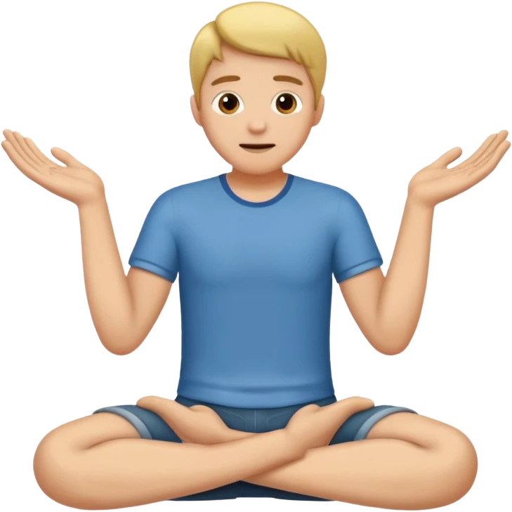 Lap of man empty showing hands towards his lap emoji