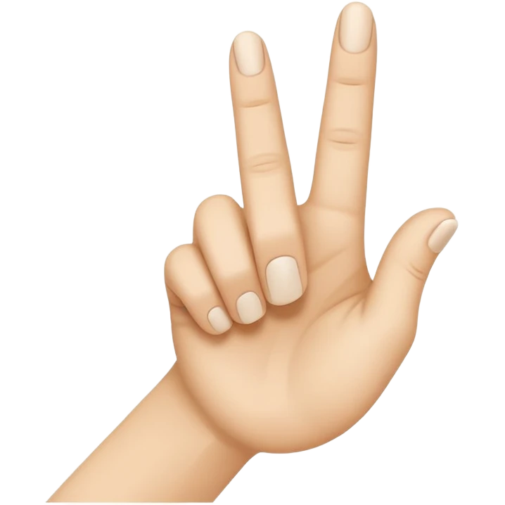 “Emoji-style hand making the letter ‘C’, with the index finger slightly curved. Clean, simple design, smooth shapes, neutral skin tone. White or transparent background, high resolution.” emoji